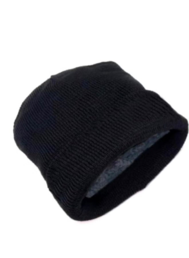 قبعة شتوية صوفية للجنسين، مناسبة للغطاء الجليدي، مزينة بفرو - Image 1